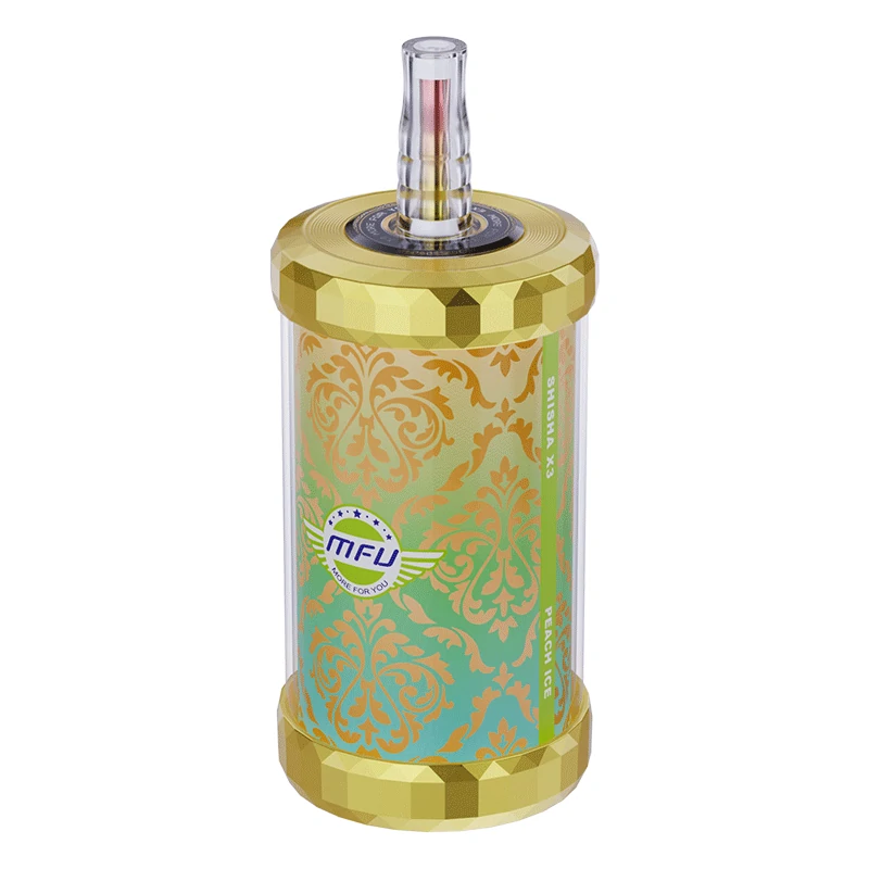 Peach Ice5 Peach Ice Flavor:MFU SHISHA X3 150K PUFFS VAPE HOOKAH