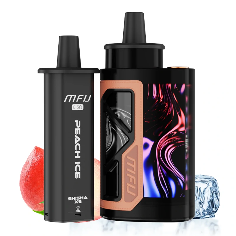 Peach lce SHISHA X5 Peach lce:MFU VAPE SHISHA X5 70K PUFFS VAPE KIT